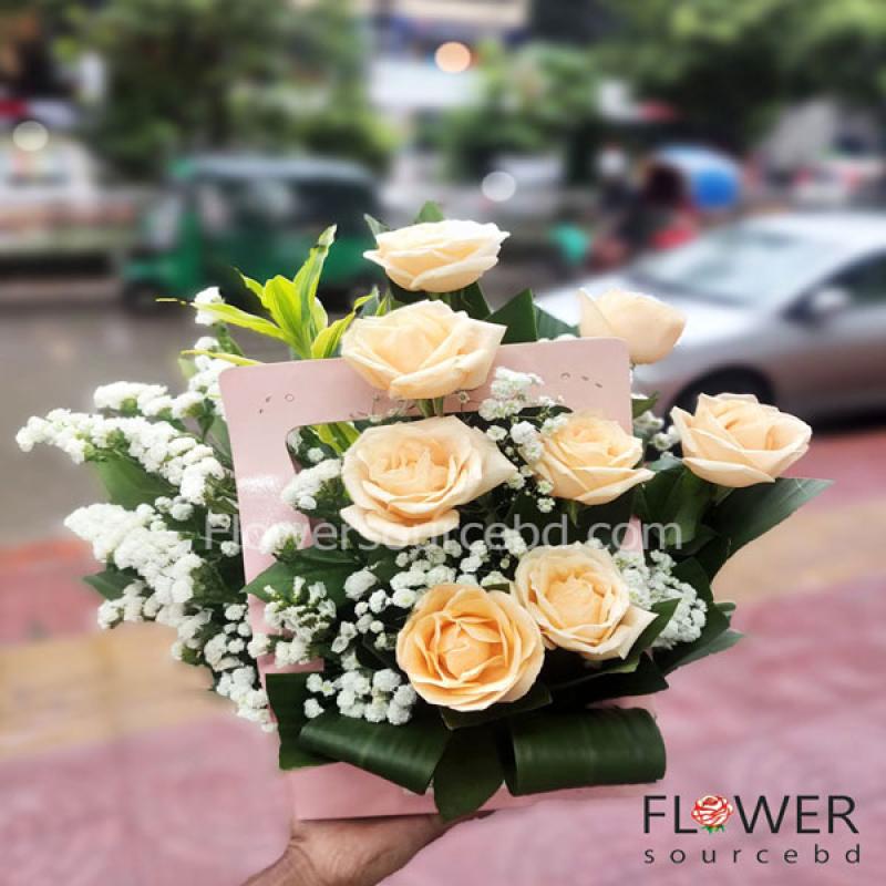 Yellow Roses in a Backpack