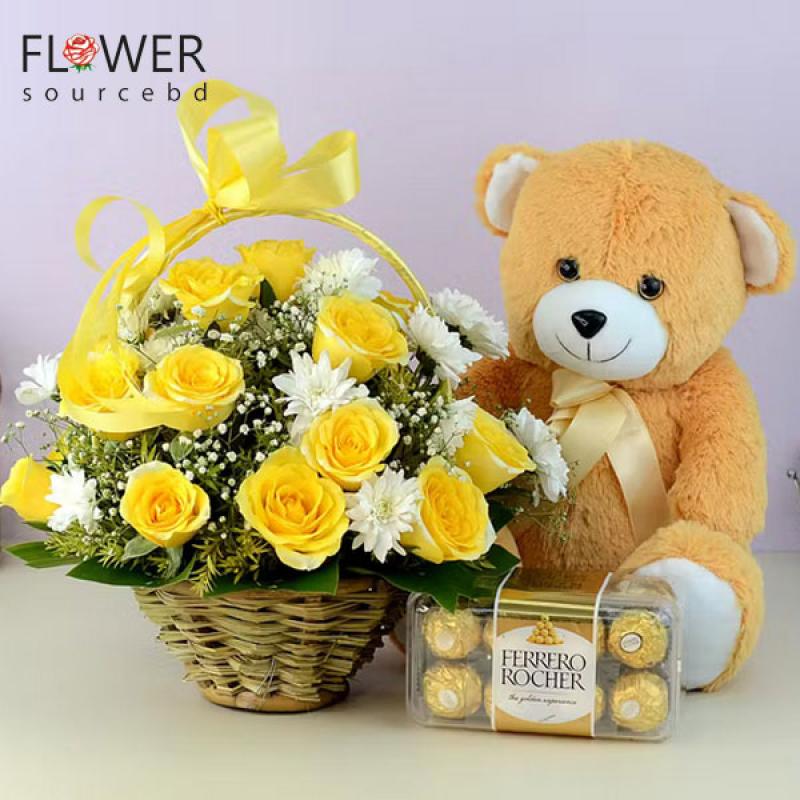Yellow Bouquet Gift Hamper